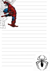 papier a lettre spiderman